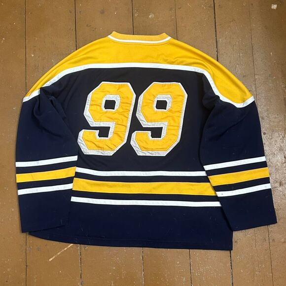 Crazy Vintage West Virginia Mountaineers WVU Hockey Jersey Number 99 - Picture 3 of 3